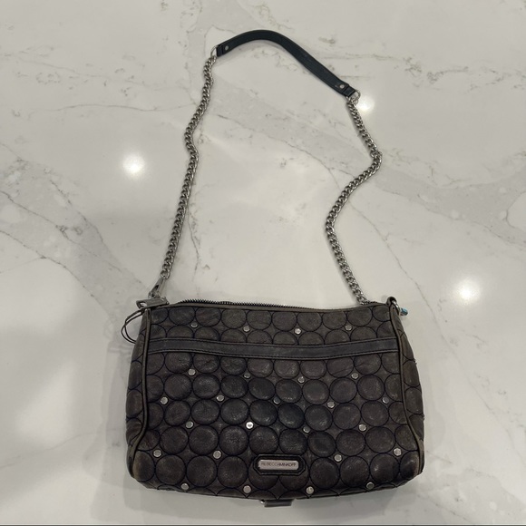 🎉HOST PICK🎉 Rebecca Minkoff navy & silver studded purse - Picture 6 of 13